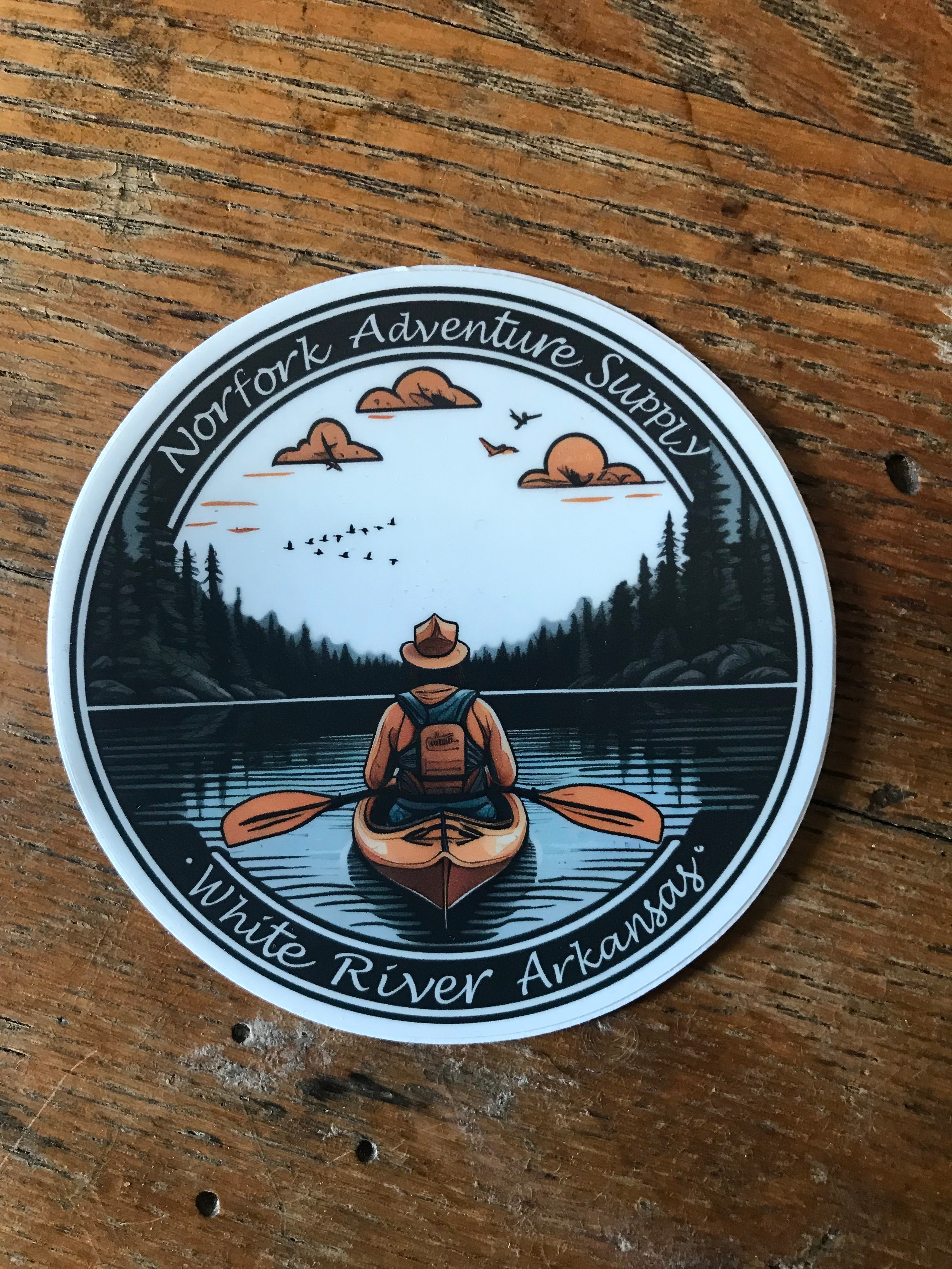 White River Paddler Sticker – Norfork Adventure Supply
